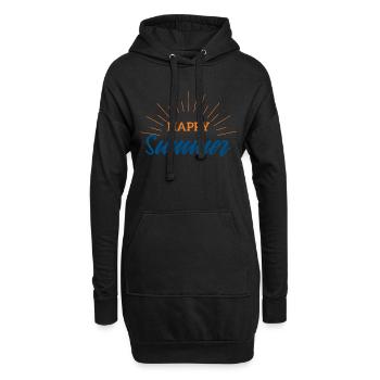 Sommer Happy Summer Festival Musik Geschenk - Hoodie-Kleid - Schwarz - Vorne