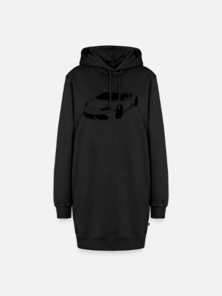 Lambo Sportwagen - Hoodie-Kleid - Schwarz