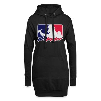 firefighter - Hoodie-Kleid - Schwarz - Vorne