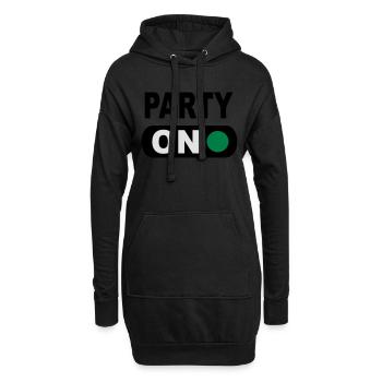 Party - Hoodie-Kleid - Schwarz - Vorne