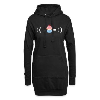 Formula For Happiness (Cupcake) - Hoodie-Kleid - Schwarz - Vorne