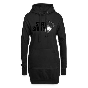 Stay Salty Logo - Hoodie-Kleid - Schwarz - Vorne