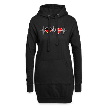 Puls Dänemark Nord Geschenk Spruch - Hoodie-Kleid - Schwarz - Vorne