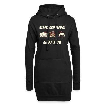 Dames Grooming motif de déesse pour chien coiffeur, chien - Sweat-shirt à capuche long Femme - noir - Devant