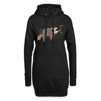 Paresseux est paresseux sur l’arbre Drôle d’image - Sweat-shirt à capuche long Femme - noir - Devant
