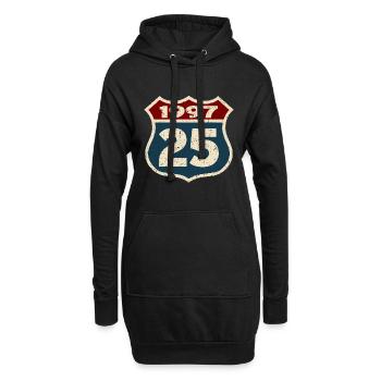 Anniversaire 1997 - 25 ans - Sweat-shirt à capuche long Femme - noir - Devant