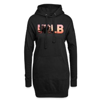URLB - Urlaub Strand Palmen Ferien Sommer Sonne - Hoodie-Kleid - Schwarz - Vorne