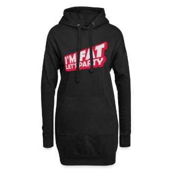 à la grosse laisse faire la fête - Sweat-shirt à capuche long Femme - noir - Devant
