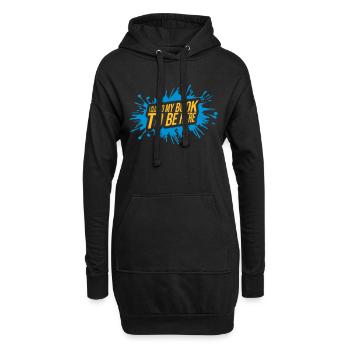 I closed my book - Hoodie-Kleid - Schwarz - Vorne