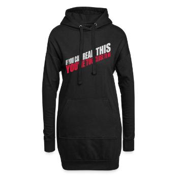 trop près de moi - Sweat-shirt à capuche long Femme - noir - Devant