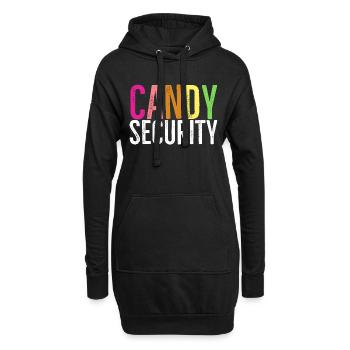 Süßigkeiten Sicherheit - Hoodie-Kleid - Schwarz - Vorne