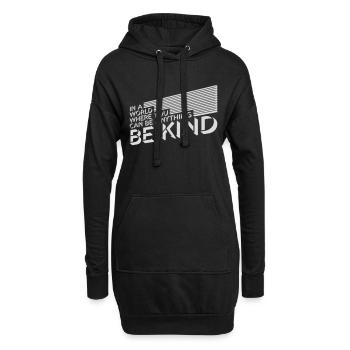 you can be kind - Hoodie-Kleid - Schwarz - Vorne