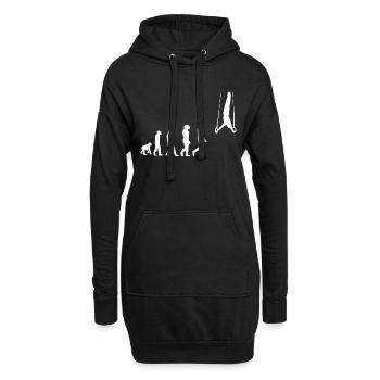 Anneaux de gymnastique évolution - Sweat-shirt à capuche long Femme - noir - Devant