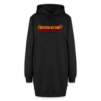 Notre ville Nos règles - Sweat-shirt à capuche long Femme - noir - Devant