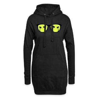 Sunglasses Palms - Hoodie-Kleid - Schwarz - Vorne
