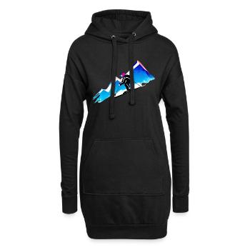 Ski Ski Tenue de ski Ski Design Skifahrer - Sweat-shirt à capuche long Femme - noir - Devant