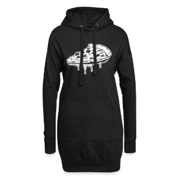 Pizza Restauration rapide Pizzeria - Sweat-shirt à capuche long Femme - noir - Devant