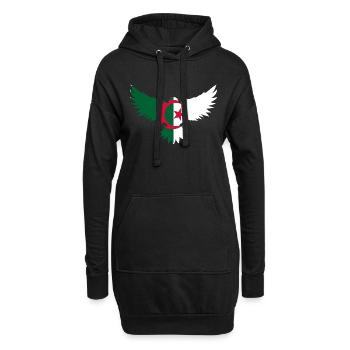 Aigle algérien - idée cadeau Algérie - Sweat-shirt à capuche long Femme - noir - Devant