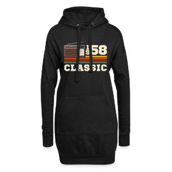 Anniversary 1958 retro classic - Hoodie Dress - black - Front