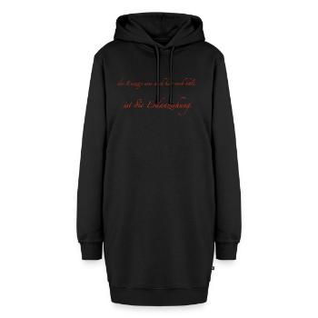 das Einzige was mich hier noch hält - Hoodie-Kleid - Schwarz - Vorne