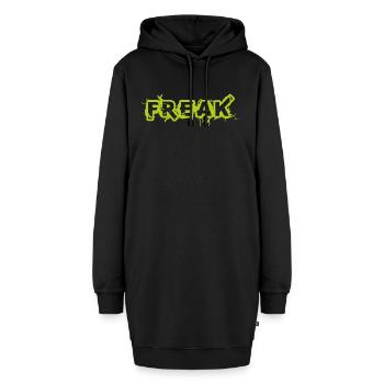 Freak Spruch Sprüche Geschenkidee - Hoodie-Kleid - Schwarz - Vorne