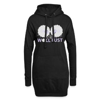 Woll Lust - Hoodie-Kleid - Schwarz - Vorne