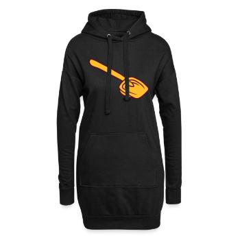 gelbe schaufel sandkasten spielzeug schaufeln eime - Hoodie-Kleid - Schwarz - Vorne
