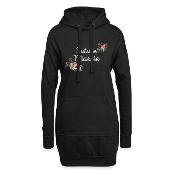 Future Mariée evjf t-shirt assorti - Sweat-shirt à capuche long Femme - noir - Devant