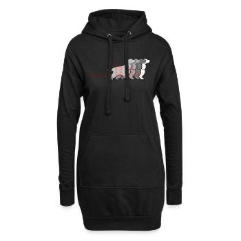 Cocker Spaniel Heartbeat Drôle de propriétaires de chiens - Sweat-shirt à capuche long Femme - noir - Devant