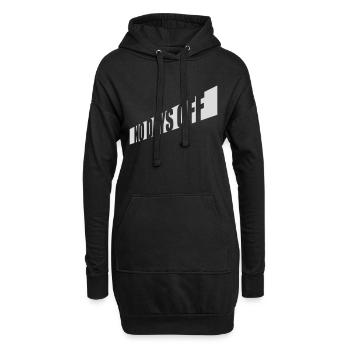 no days off Zitat - Hoodie-Kleid - Schwarz - Vorne