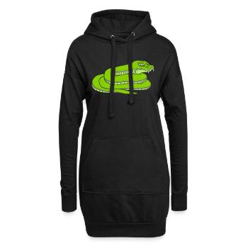 Concevoir un dangereux serpent maléfique - Sweat-shirt à capuche long Femme - noir - Devant