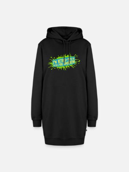 have fun at work - Hoodie-Kleid - Schwarz