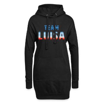 Team Luisa | Warming Stripes - Hoodie-Kleid - Schwarz - Vorne