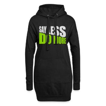 Dire moins faire plus - Sweat-shirt à capuche long Femme - noir - Devant