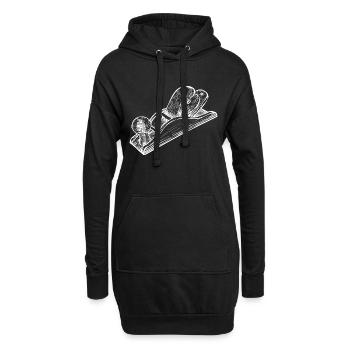 Planer Wood Tool Carpenter - Hoodie Dress - black - Front