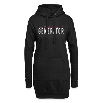 Manifesting Generator - Hoodie-Kleid - Schwarz - Vorne
