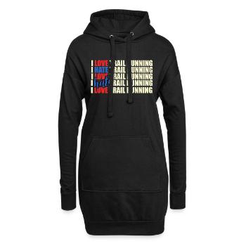 Trail Runner Running Jogging Jogger I Gift - Sweat-shirt à capuche long Femme - noir - Devant