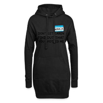 Bonjour Mon nom est Manager Je suis avec Karen Halloween - Sweat-shirt à capuche long Femme - noir - Devant