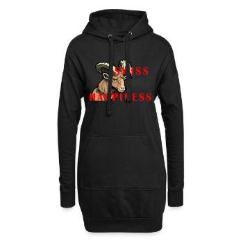 Steinbock Swiss Happiness - Hoodie-Kleid - Schwarz - Vorne