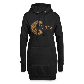 Pour Marie - Sweat-shirt à capuche long Femme - noir - Devant