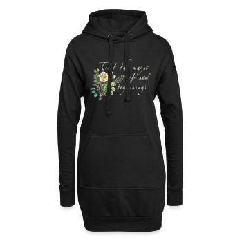 Nouveaux départs - Sweat-shirt à capuche long Femme - noir - Devant