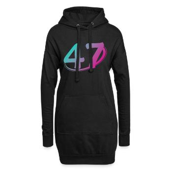 Numéro 47 multicolore - Sweat-shirt à capuche long Femme - noir - Devant