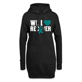 We Do Recover Sobriety Addiction Recovery - Hoodie-Kleid - Schwarz - Vorne