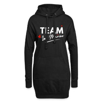 Bride Hearts Team - Brautgeschenk - Hoodie-Kleid - Schwarz - Vorne