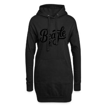 Beagle - Cooles Haustier-Logo - Hoodie-Kleid - Schwarz - Vorne