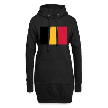 Drapeau Belge - Belgische vlag - Sweat-shirt à capuche long Femme - noir - Devant