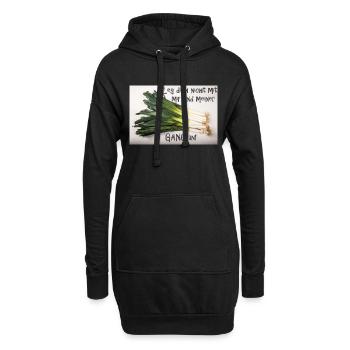 Ne plaisante pas avec moi et mon gang - Sweat-shirt à capuche long Femme - noir - Devant
