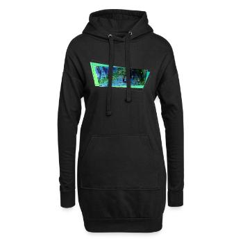Modern Streetart Kunst - Hoodie-Kleid - Schwarz - Vorne