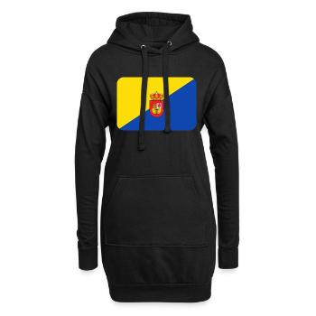 GRAN CANARIA FLAG round corner 400 dpi - Hoodie-Kleid - Schwarz - Vorne