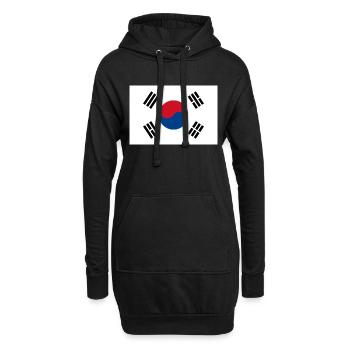 Drapeau de la Corée du Sud - Sweat-shirt à capuche long Femme - noir - Devant